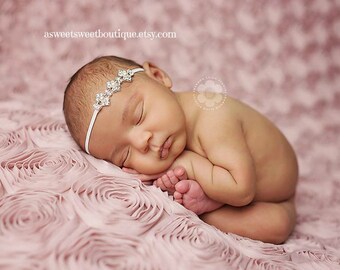 Baby Headband Baptism Christening Headband Baby Headband Headband For Baby Baby Bling Rhinestone And Pearl Headband Baby Rhinestone Headband