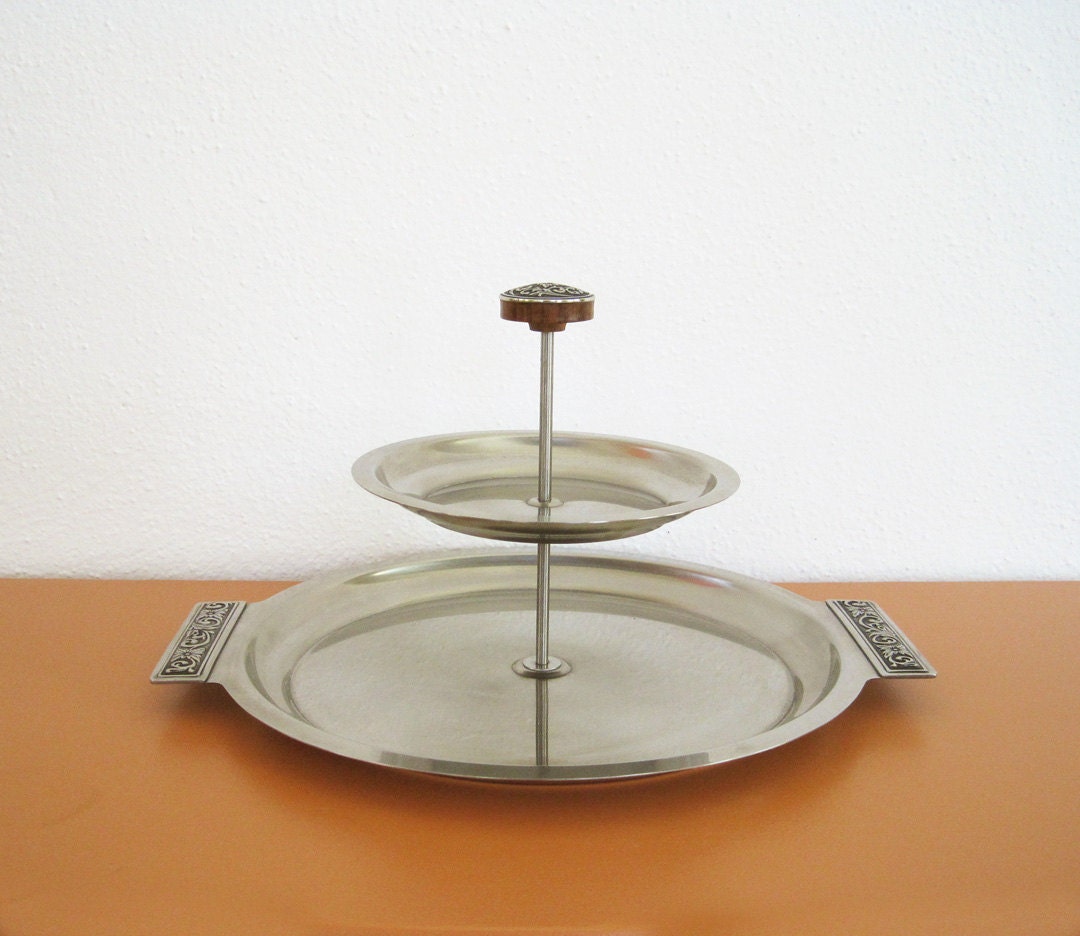 Vintage Two Tier Serving Tray Haute Juice