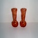 Pair of 1950s Vintage Pink Glass Vases Hobnail Pattern Pressed Glass Vases - Vintage Vase Vintage Home Decor Vintage Flower Vase