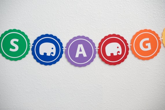 IT'S A GIRL Banner, Rainbow Baby Shower, Girl Baby Shower, Rainbow Baby Decoration, Elephant Baby Shower Il_570xn