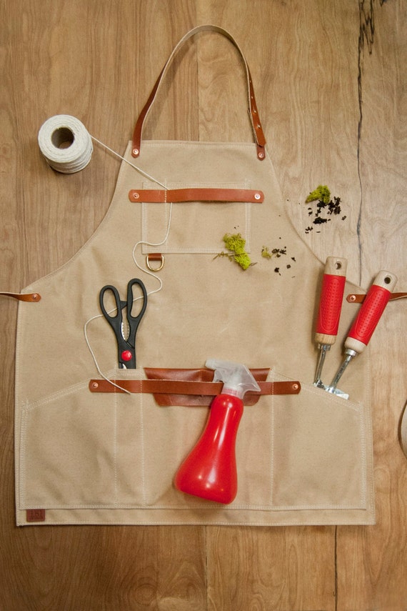 Canvas woodworking apron