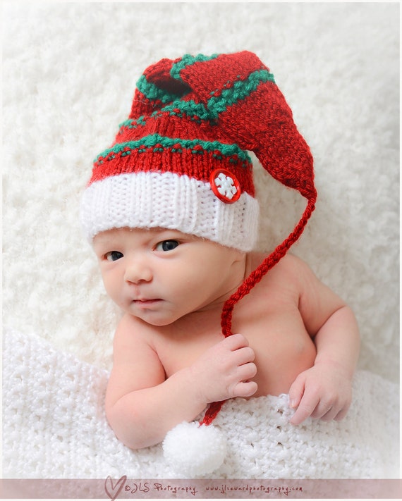 knit christmas hat baby christmas hat newborn knit christmas hat baby christmas hat newborn