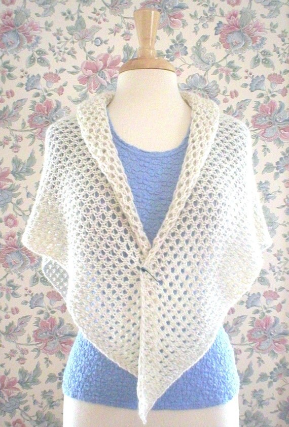 Knitting Pattern-Spring Lace Wrap, easy knit lace shawl ...