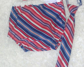 Button Front Diaper Cover Meriwether Stripe main image 0