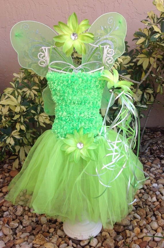 Tinkerbell Dress, Fairy Wings, Fairy Costume, Tinkerbell Tutu, Tinkerbell Fairy Costume, Tinkerbell Costume, Tinkerbell Wings Il_570xn