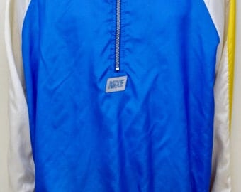Rare 90's Vintage "NIKE" Windbreaker Pullover Jacket Sz: LARGE (Men's Exclusive)