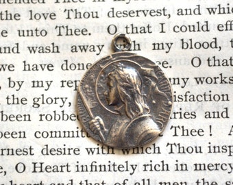 St Joan of Arc Sterling Silver Medal- Vintage Replica - Made in the USA