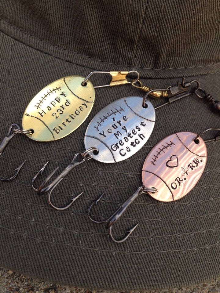 Personalized Fishing Lure NEW 3 Piece Gift Set by StampedWithHope
