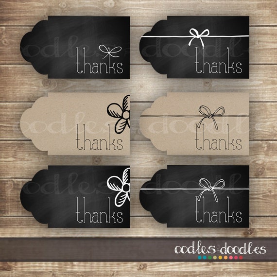 Thank You tags / Chalkboard, Kraft paper tags / Thanks Favor Tags ...