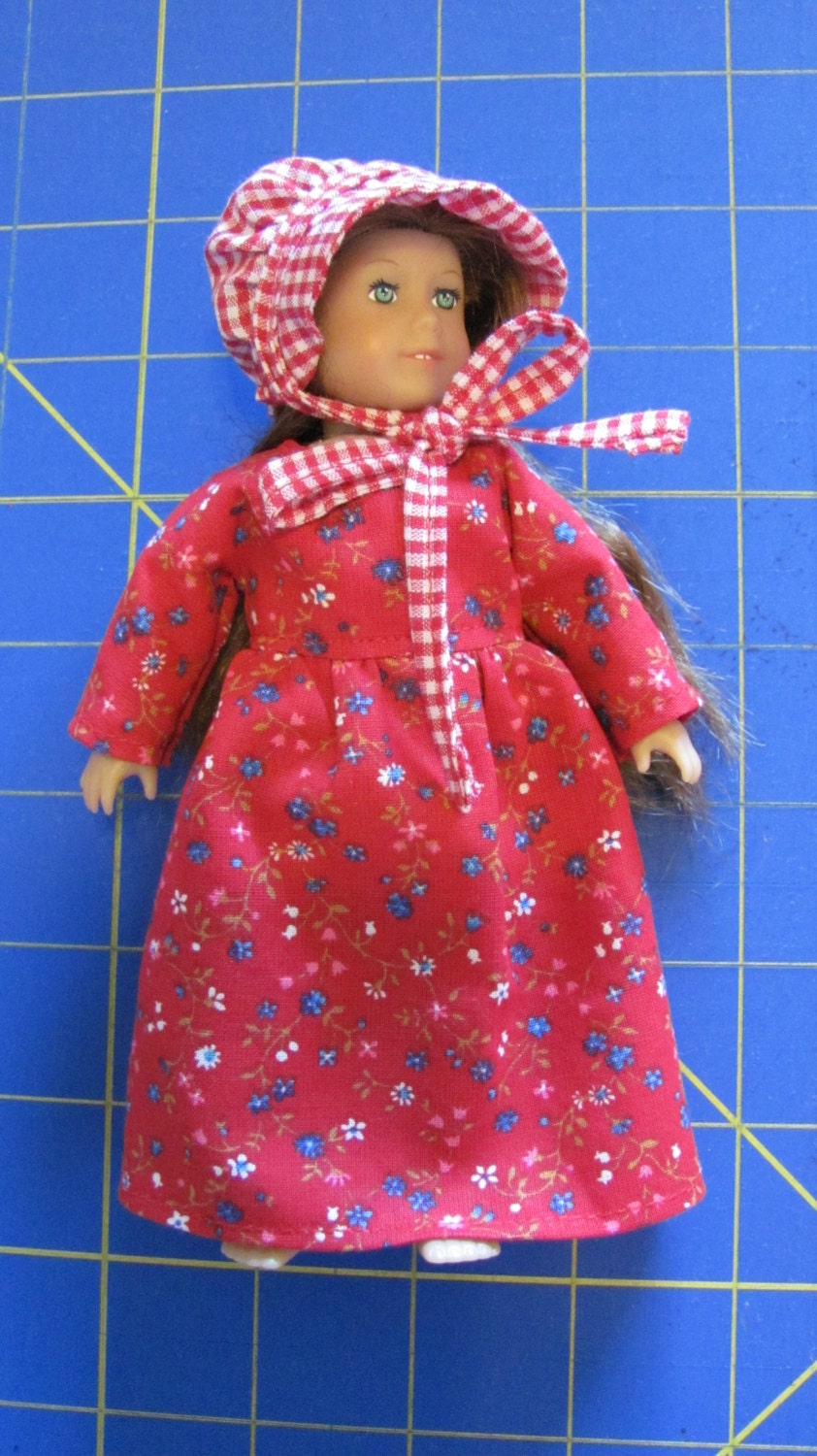 6 1 2 Inch Mini Kirsten American Girl Doll Dress And Bonnet