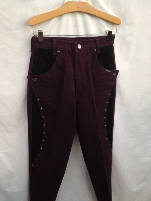 Women's Vintage 80's Purple Western Rough Rider Jeans