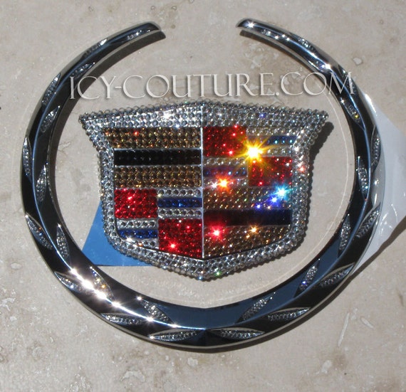 Classic Theme BLING Cadillac Emblems Swarovski Crystals