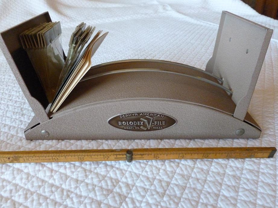 Vintage Zephyr American Rolodex File Model V1035 Metal