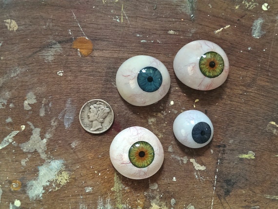 Glass Eyes Acrylic Human Prosthetic 4 mix Blue and Green