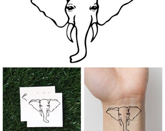 Elephant Trunk - Temporary Tattoo (Set of 2)