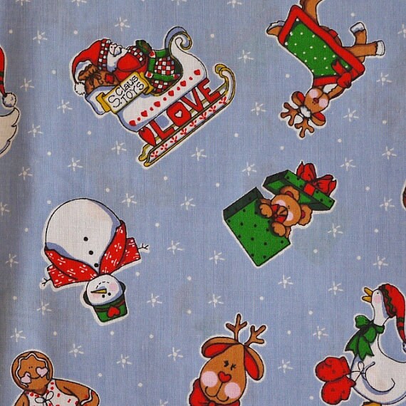 1/2 YARD Quilting Cotton Christmas Print Fabric Springs