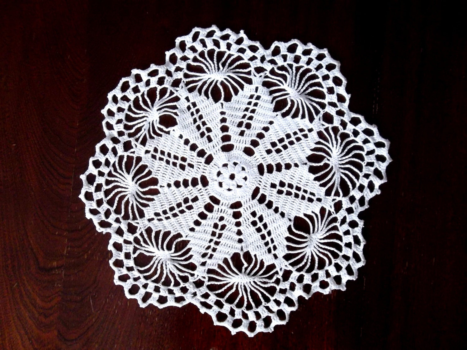 Small Round Doily Coffee Table Cloth White Lace Doily