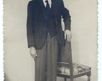 Vintage Photograph - Man with a suit Vintage Photo - Sepia Photo - 20s Photo - S96