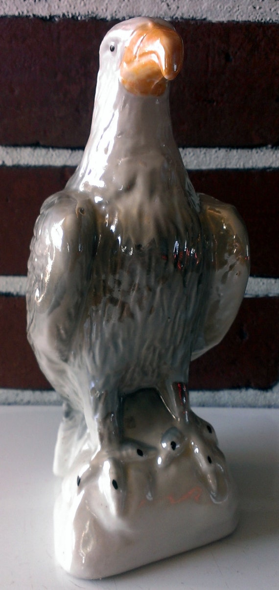 Vintage Porcelain Eagle Figurine by HunkoFunko on Etsy