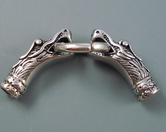 Dragon End Caps with Donut Clasp, Stainless Steel 6MM Inside Diameter High Quality (SSDragon)