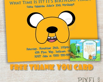 Adventure Time Invitation Card 4