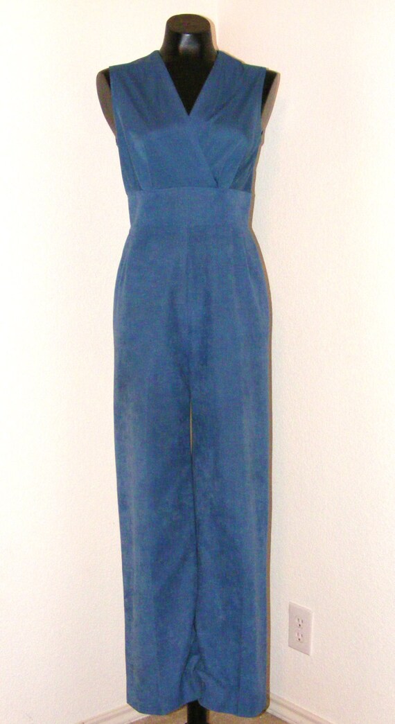 Fabulous Vintage 1960s Blue Pant suit by Jerrell of Texas