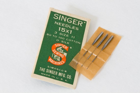 Vintage Singer Sewing Machine Needles 15x1 Size 11 Pack of 3