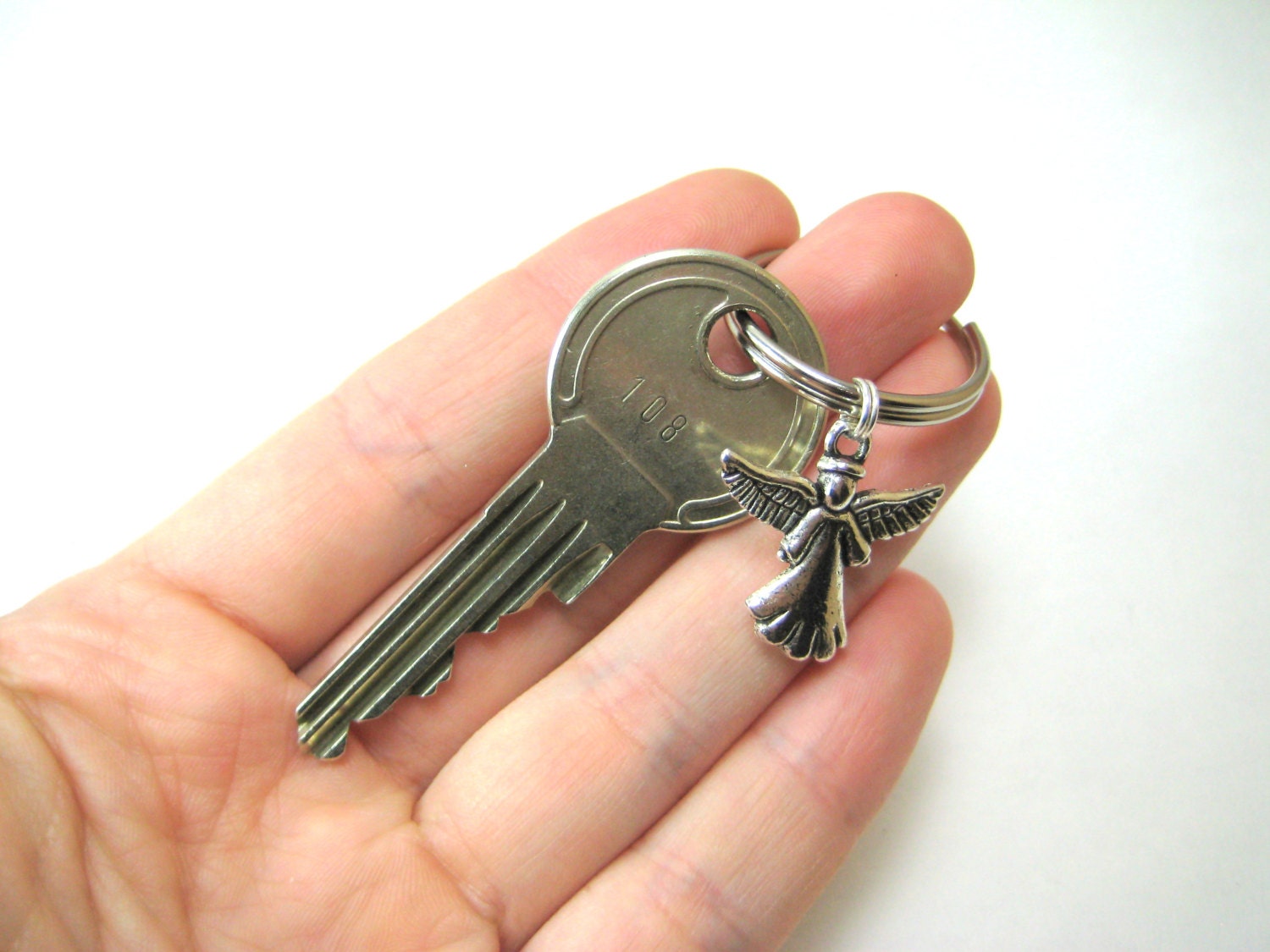 SALE Angel keychain angel key chain guardian angel keychain