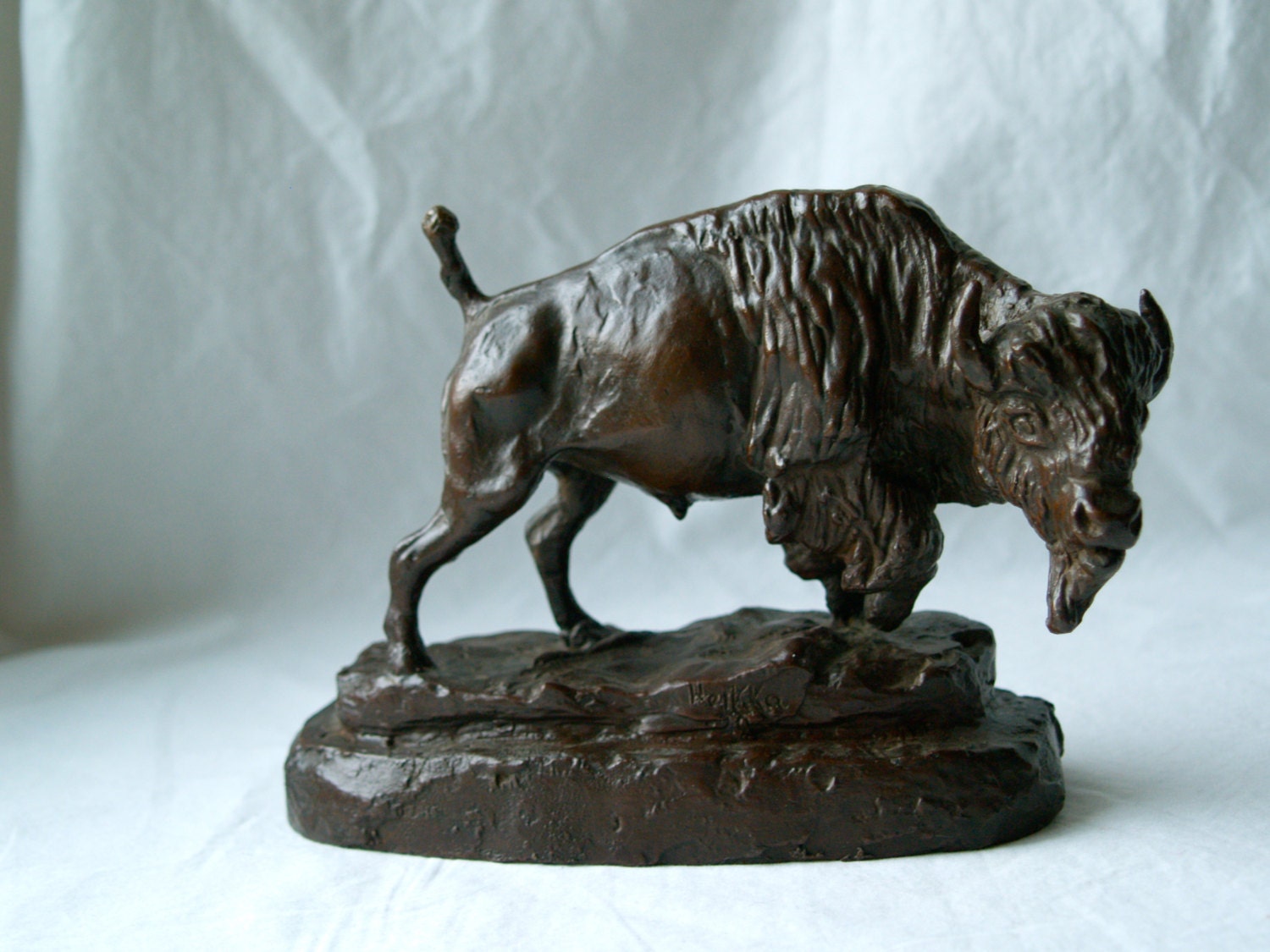 Bronze Buffalo Statue Bronze Sculpture by NorthwestPonyExpress