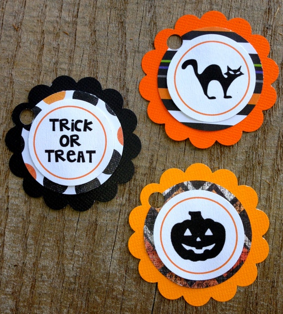 Items similar to Halloween Favor Tags on Etsy