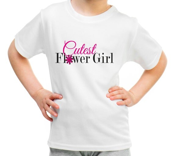 Cutest Flower Girl TShirts Custom Made with Name by UrbanStorks
