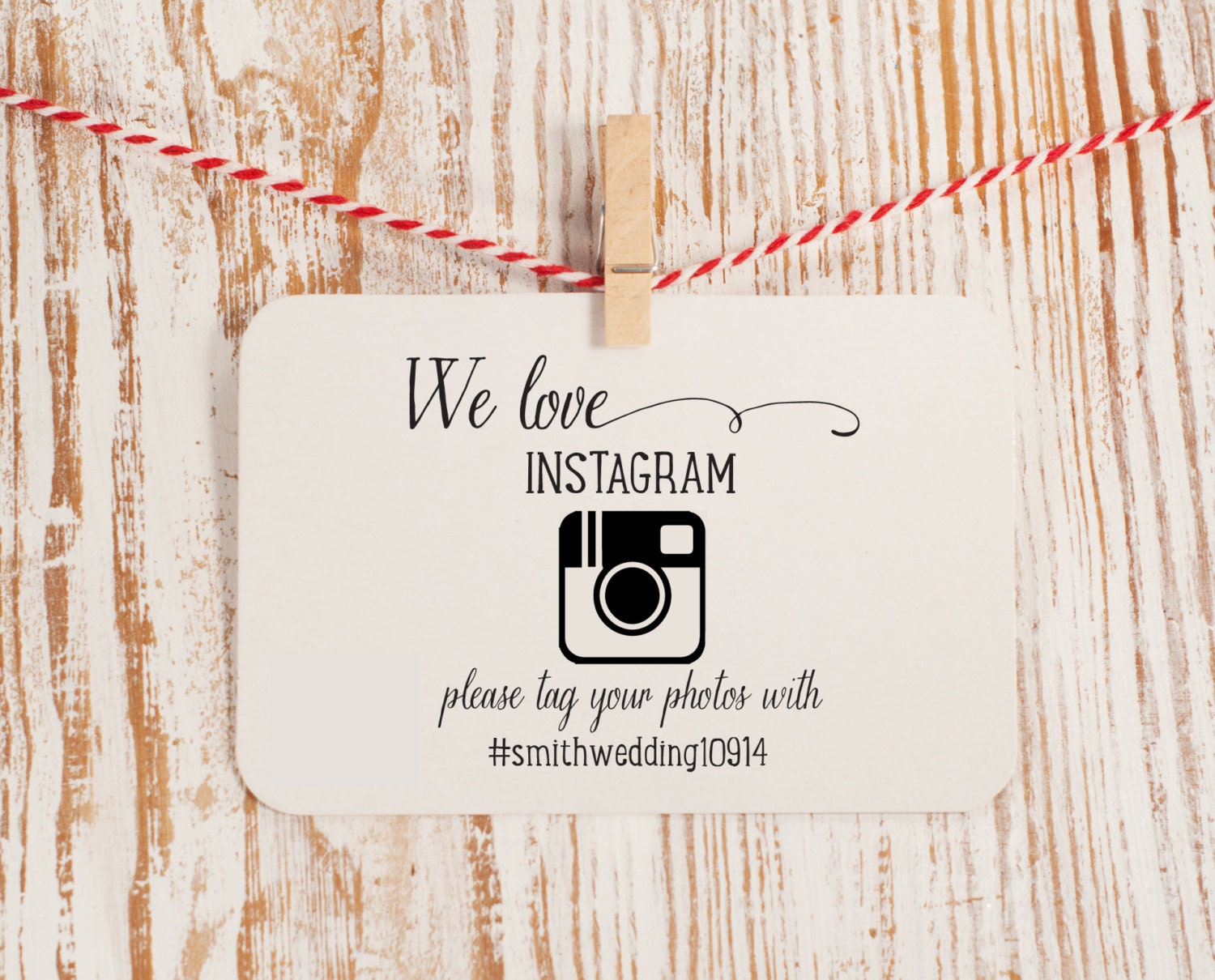 Instagram Wedding Stamp We Love Instagram Hashtag Stamp