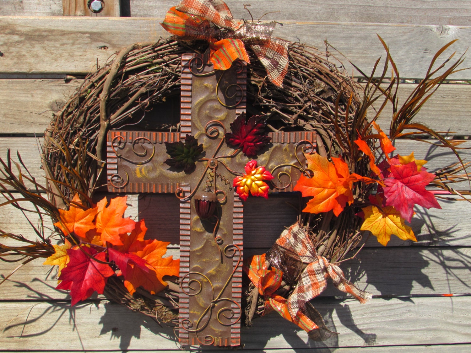 18 Religious Fall Wreath Cross Fall Wreath Fall