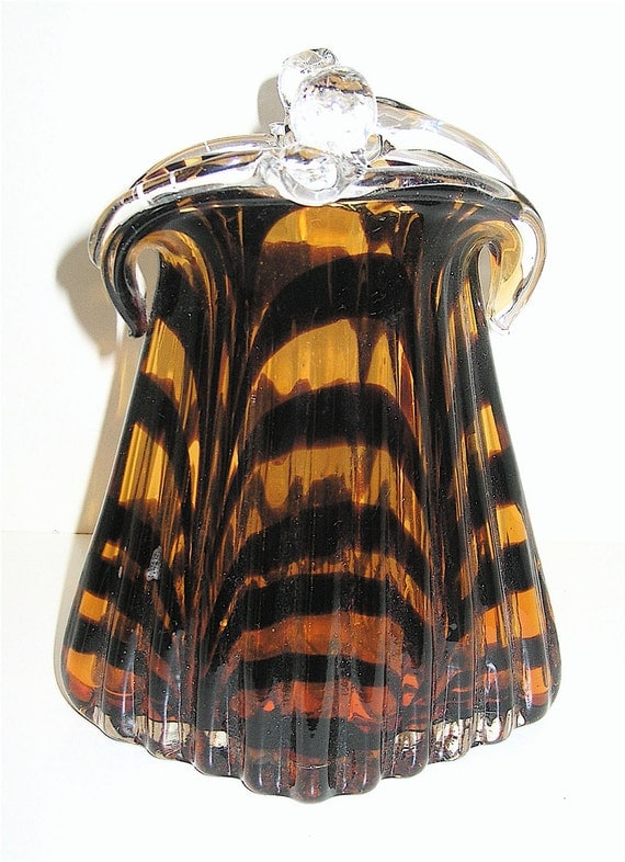 blown glass tiger