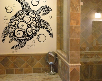 Sea Turtle Wall Art sea turtle sticker | etsy Sea Turtle Wall Art sea turtle sticker | etsy