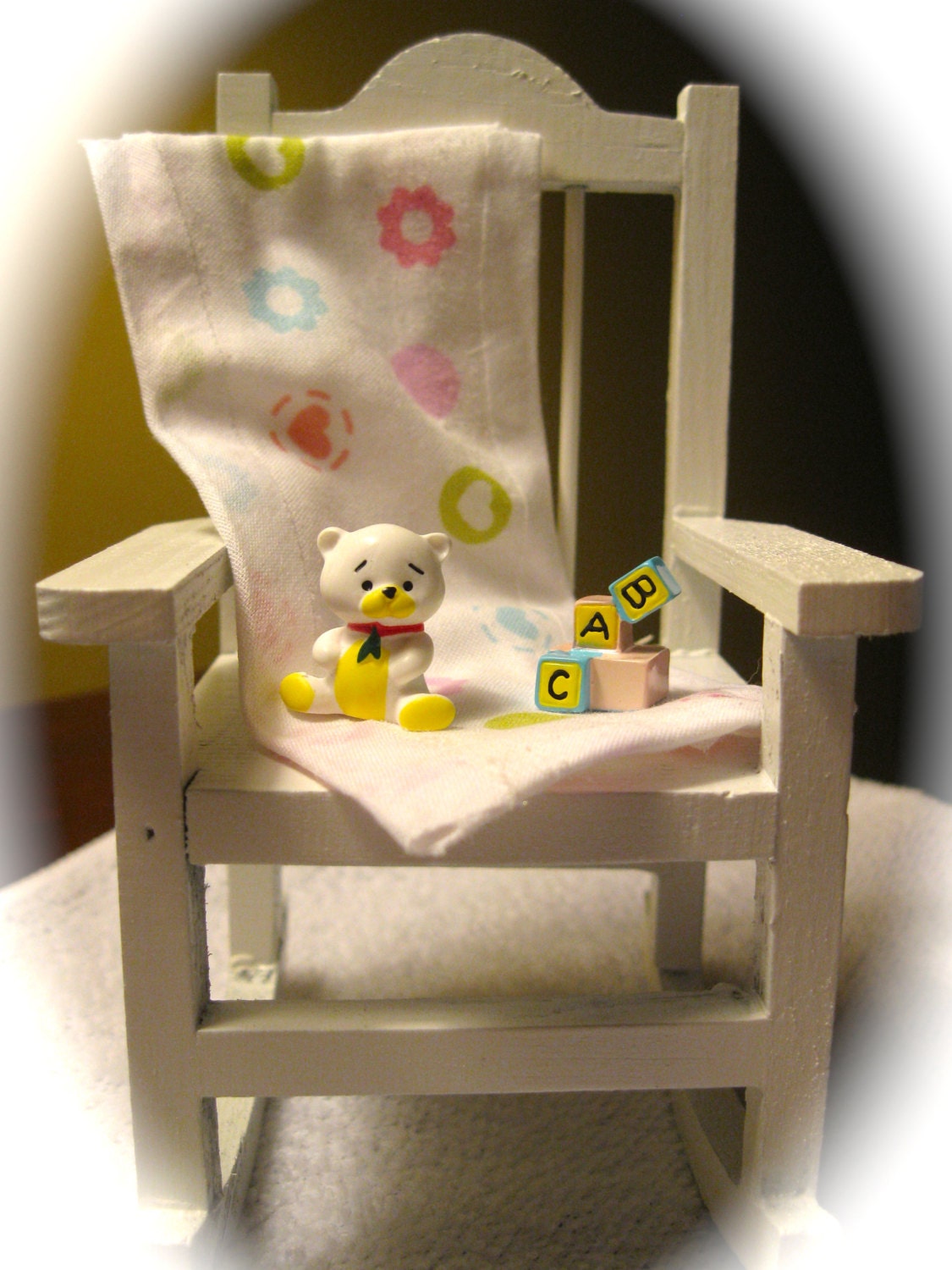 Rocking Chair Baby Shower Cake Topper by AvalonsBrowsery on Etsy