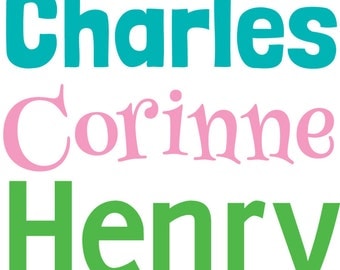 Personalized name sticker, Name decal, Vinyl name sticker, Personalized sticker, Kids name sticker, Trunk decal, Trunk label, Trunk sticker