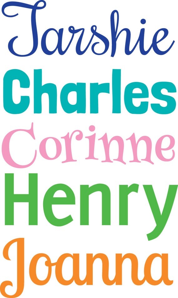 Personalized name sticker Name decal Vinyl name sticker