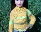 SALE~ Custom knit fall sweater for skipper dolls.