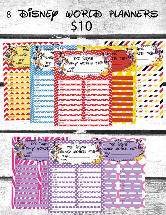 Items similar to disney trip daily schedule planner printables disney 