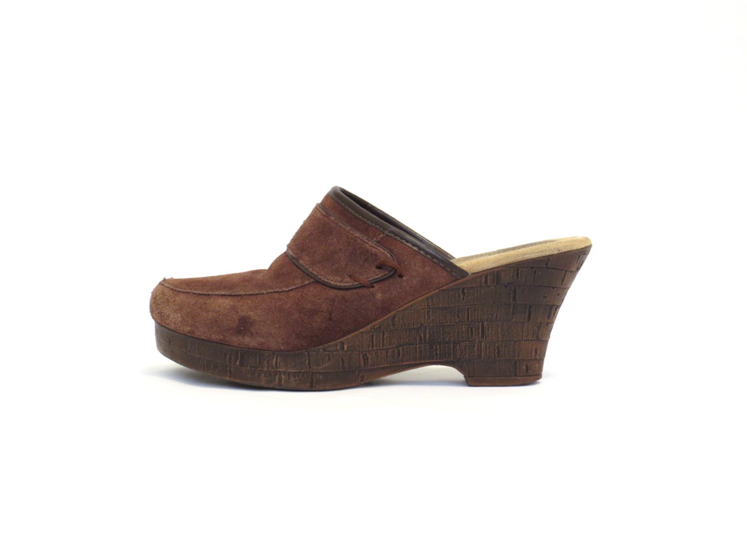 suede clogs with heel