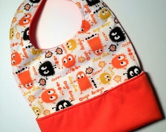 Waterproof pocket bib Halloween monster Ooga booga