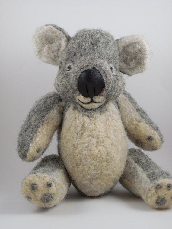 Mate the felted koala bear by oatmealcookeez on Etsy