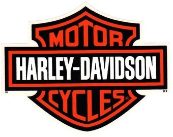 Vintage 1990's Genuine HARLEY DAVIDSON Licensed Bar and Shield ~ Stick Most Anywhere ~ 7-1/4" x 5-3/4" Decal Sticker ~ Made in the USA!