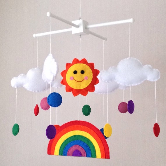 Baby Mobile Cot Mobile Sun rainbow and clouds Mobile