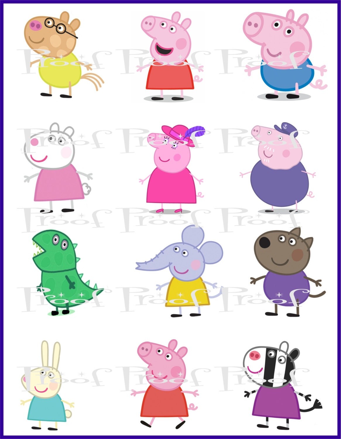 Peppa Pig Digital DIY Printable Birthday Party Centerpiece