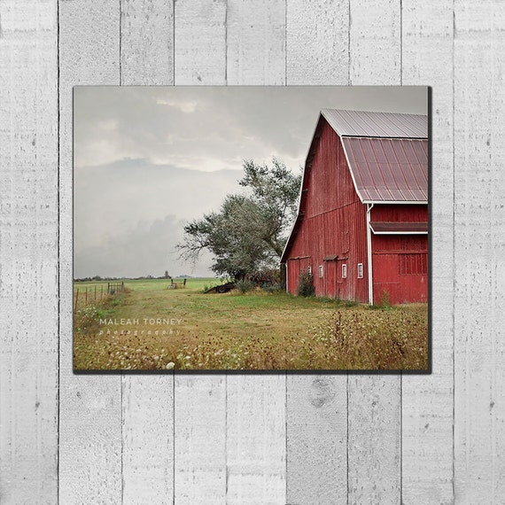 Red Barn CANVAS Gallery Wrap country picture landscape