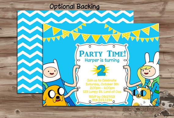 Adventure Time Party Invitations 7