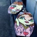 Queen of Hearts Red Queen Blythe doll painted earrings