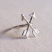 crossed arrows . silver . navajo inspired ring . LAST ONE